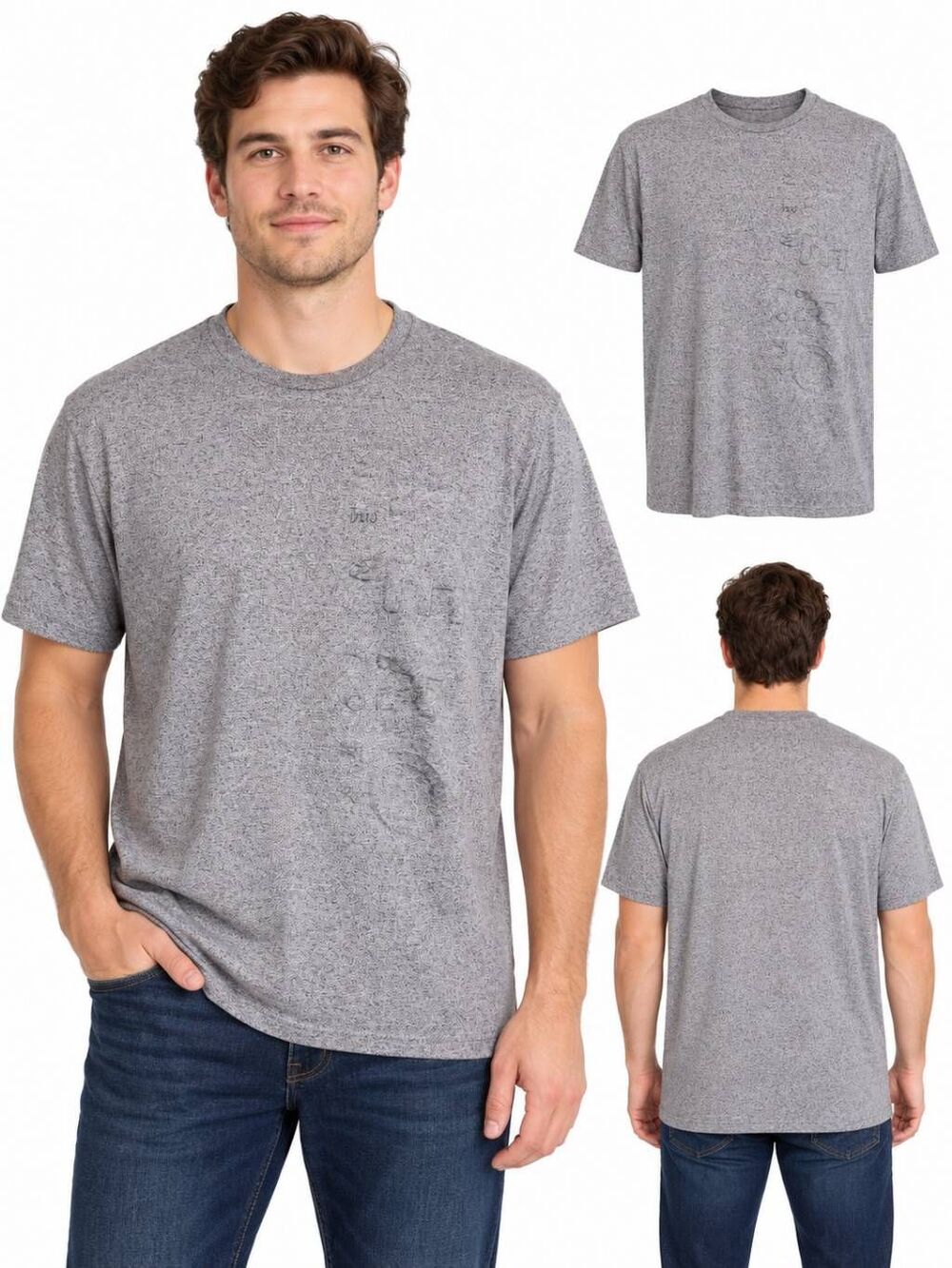 Aeropostale Men’s XL Gray Graphic Logo T-Shirt Casual Cotton Blend